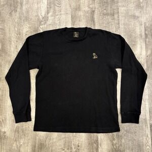 Drake OVO Owl T Shirt Black Long Sleeve Men's Medium Cotton Faded Rap Tee Canada